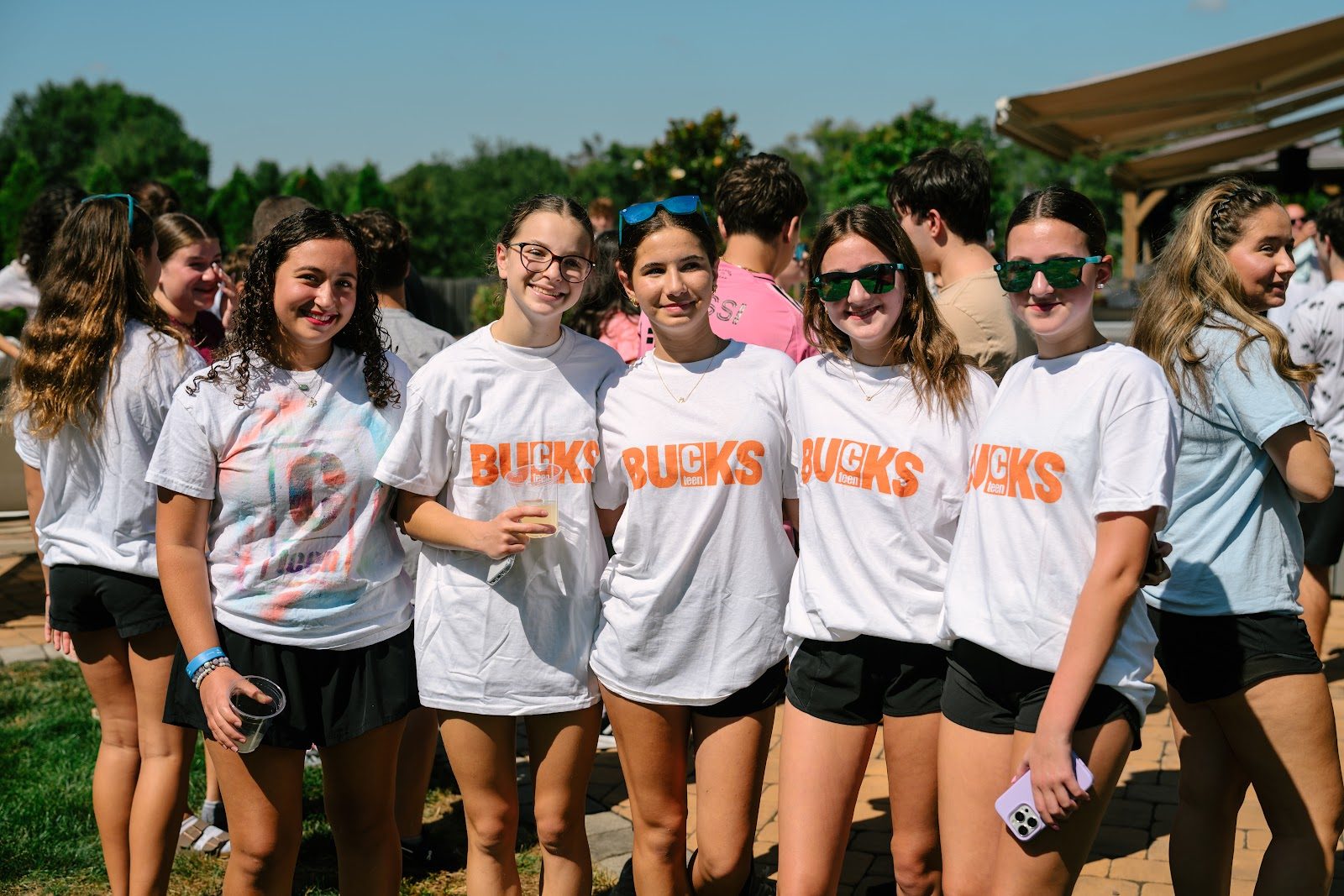CTeen Bucks teens hanging out together at the season kickoff