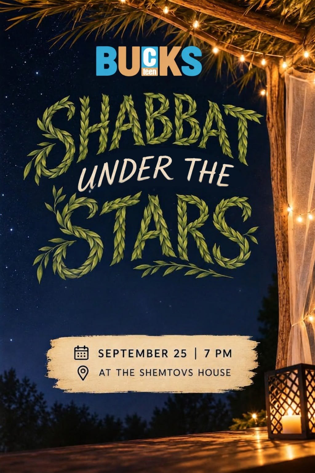 Shabbat Under the Stars event graphic